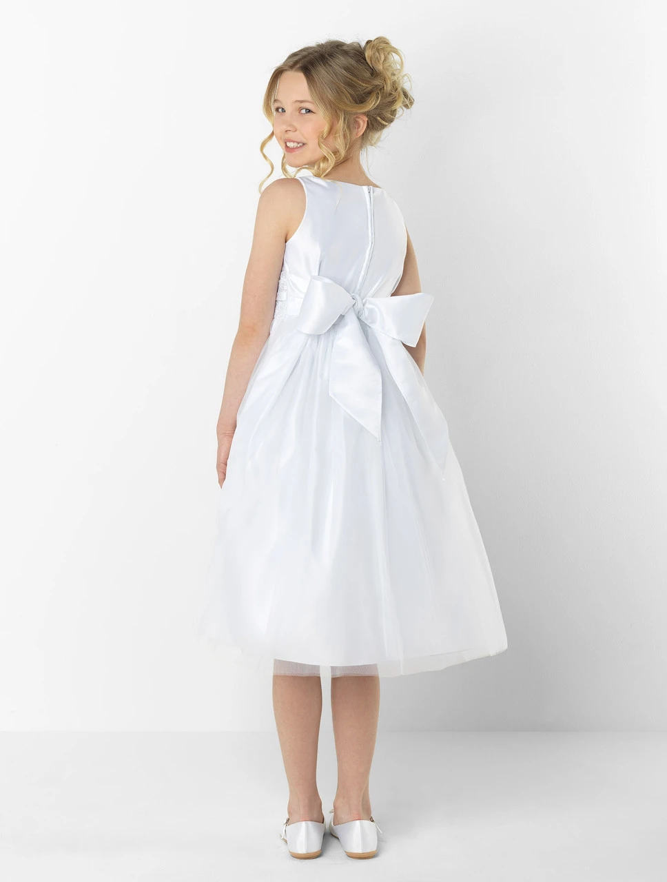 White Flower Girl Dress 5 White Flower Girl Dress - Image 3