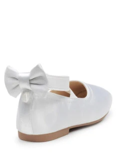 Girls White Elastic Wrap Eloquence Shoes -Stylish Children's Clothing Store 3 112 109 74473.1619021492