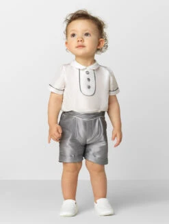 Ponto Por Ponto Ivory & Grey Shortie -Stylish Children's Clothing Store 3 112 43 31992.1619021487