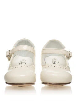 Girls Cream Patent Formal Shoes -Stylish Children's Clothing Store 4 21 71 30686.1619021374