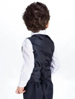 Baby Boys Navy Suit With Burgundy Tie -Stylish Children's Clothing Store 4 50 5 60777.1619021384