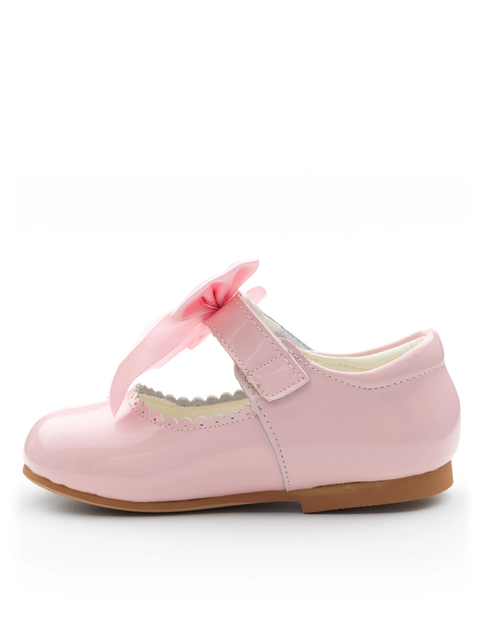 Girls Pink Flower Girl Shoes 6 Girls Pink Flower Girl Shoes - Image 4
