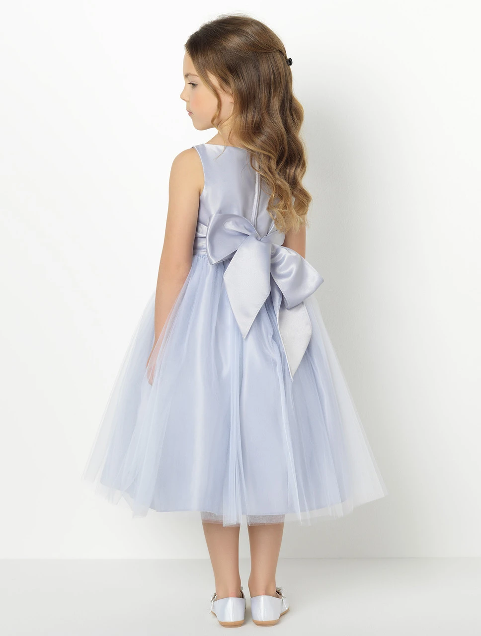 Girls Silver Party Dress 6 Girls Silver Party Dress - Image 4
