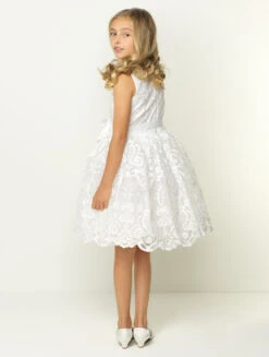 White Flower Girls Dress -Stylish Children's Clothing Store 4 90 105 39195.1619021465