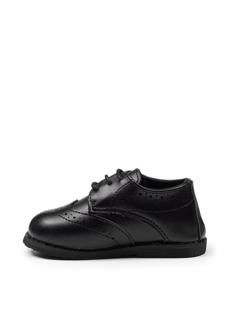 Baby Boys Matt Black Brogue Shoes 6 Baby Boys Matt Black Brogue Shoes - Image 4