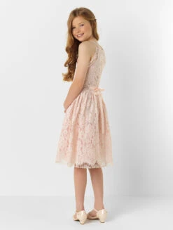 Girls Blush Eloquence Dress With Pink Belt -Stylish Children's Clothing Store 4 96 53 68859.1619021491