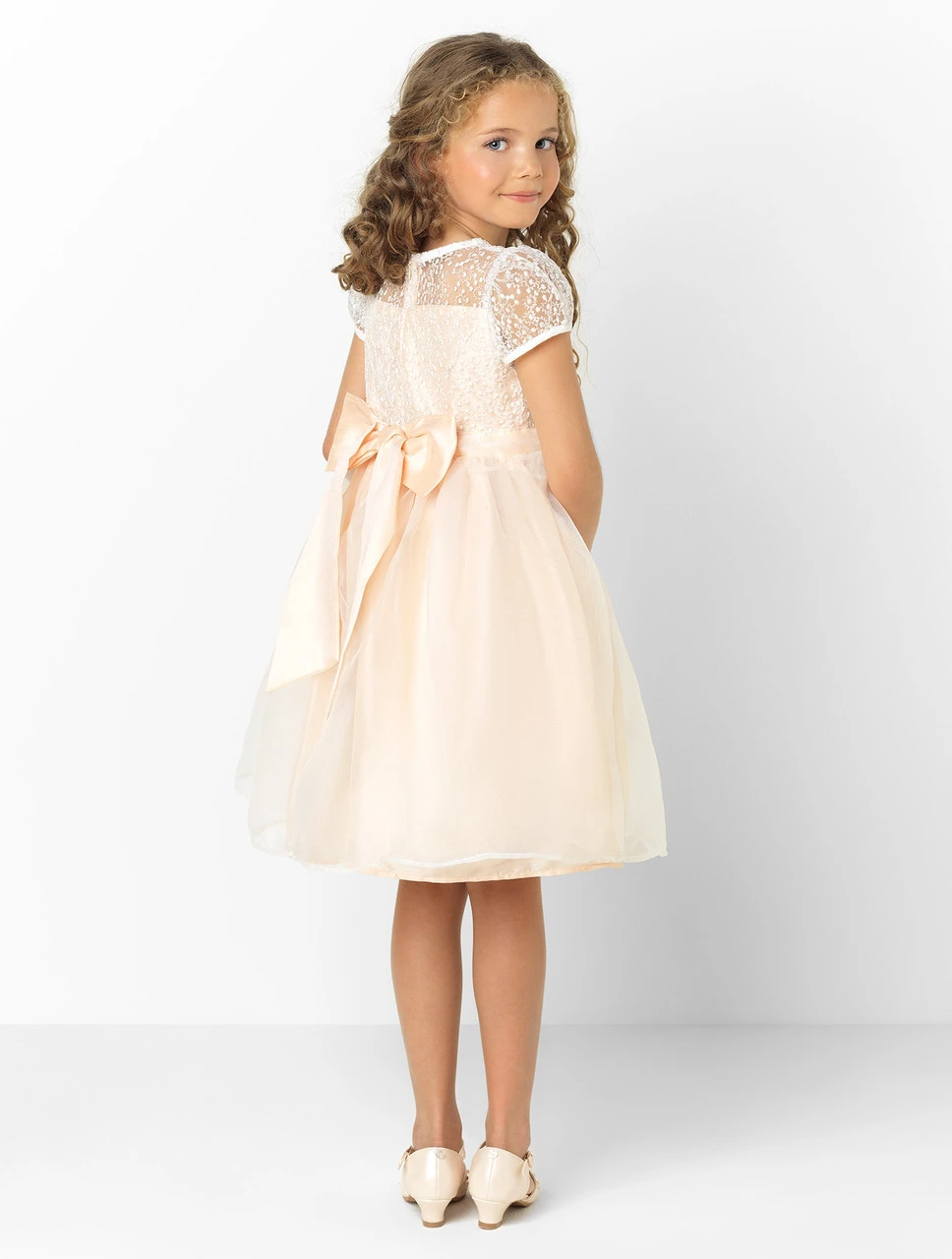 Girls Champagne Eloquence Dress 7 Girls Champagne Eloquence Dress - Image 5