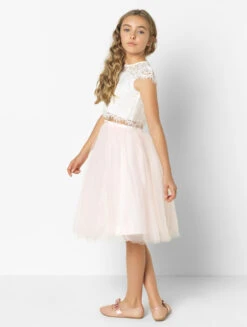 Paisley Of London Girls White Top & Blush Tutu Skirt Set -Stylish Children's Clothing Store 4 98 44 79890.1619021503