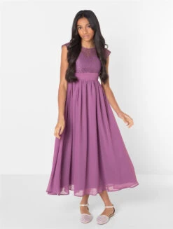 Girls Dusty Lavender Dress - Victoria