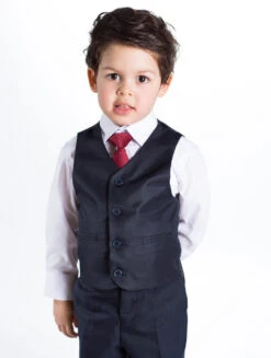 Baby Boys Navy Suit With Burgundy Tie -Stylish Children's Clothing Store 5 32 6 97083.1619021385