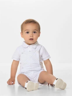 Patachou Grey Checked Romper - Harrison