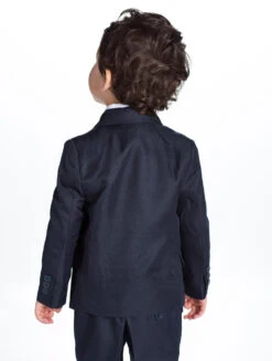 Baby Boys Navy Suit With Burgundy Tie -Stylish Children's Clothing Store 6 7 7 10256.1619021386