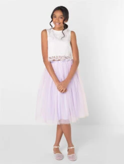 Girls Two-piece White & Lilac Midi Dress -Stylish Children's Clothing Store 74bc0603 7055 4220 9297 01ee62a6bbda 74593.1688936082