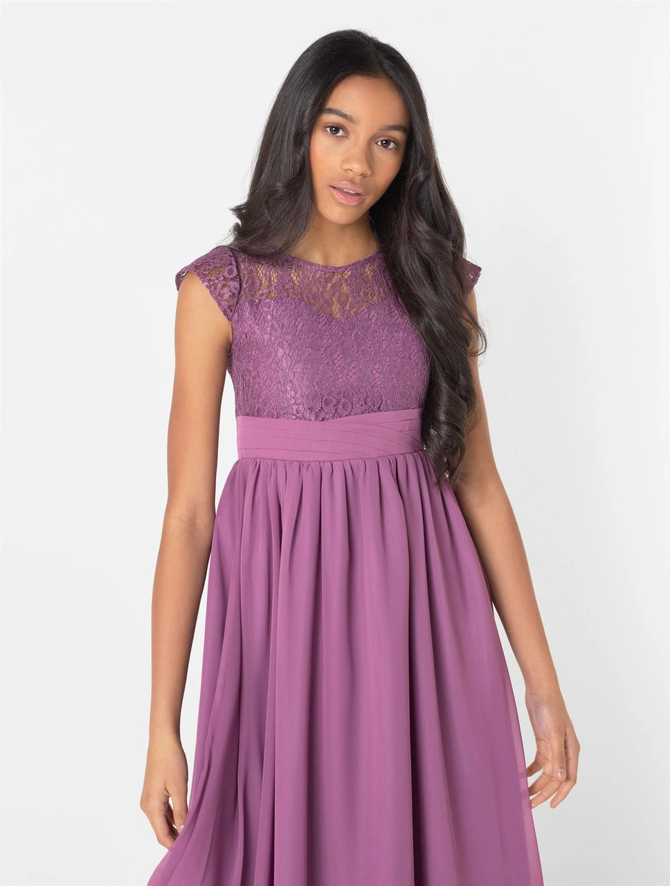 Girls Dusty Lavender Dress - Victoria 4 Girls Dusty Lavender Dress - Victoria - Image 2