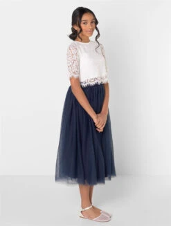 Girls White Top & Classic Navy Maxi Skirt Set -Stylish Children's Clothing Store 7f14faab ed90 4e66 8693 79e9d3d9902b 56887.1688936222