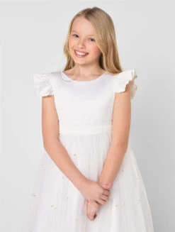 Girls White Pearl Dress - Rhea -Stylish Children's Clothing Store 829bd6a9 33fa 4fd3 92e6 f878074cec21 03173.1678882690