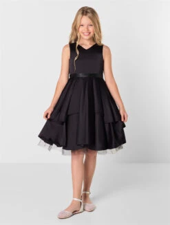 Girls Black Dress - Maggie