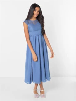 Girls Aegean Blue Dress - Victoria