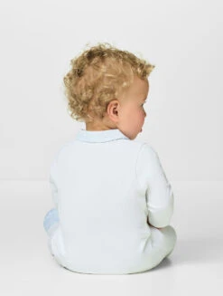 Patachou Baby Boys White & Blue Babygrow -Stylish Children's Clothing Store Unknown 1 12309.1631564129