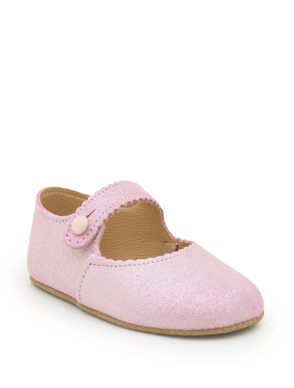 Baby Girls Pink Glitter Shoe 3 Baby Girls Pink Glitter Shoe