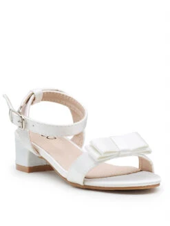 Girls Ivory Bow Party Shoes