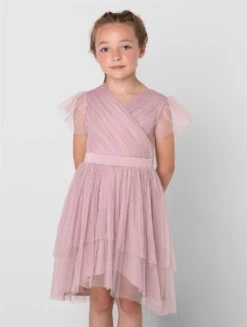 Sustainable Frosted Pink Flower Girls Dress - Annabel 10 Sustainable Frosted Pink Flower Girls Dress - Annabel -Stylish Children's Clothing Store annabel fp 03 39609.1657299673