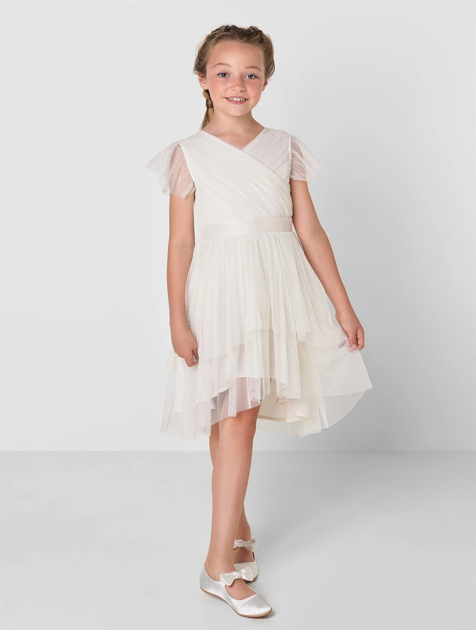 Sustainable Ivory Flower Girls Dress - Annabel 3 Sustainable Ivory Flower Girls Dress - Annabel
