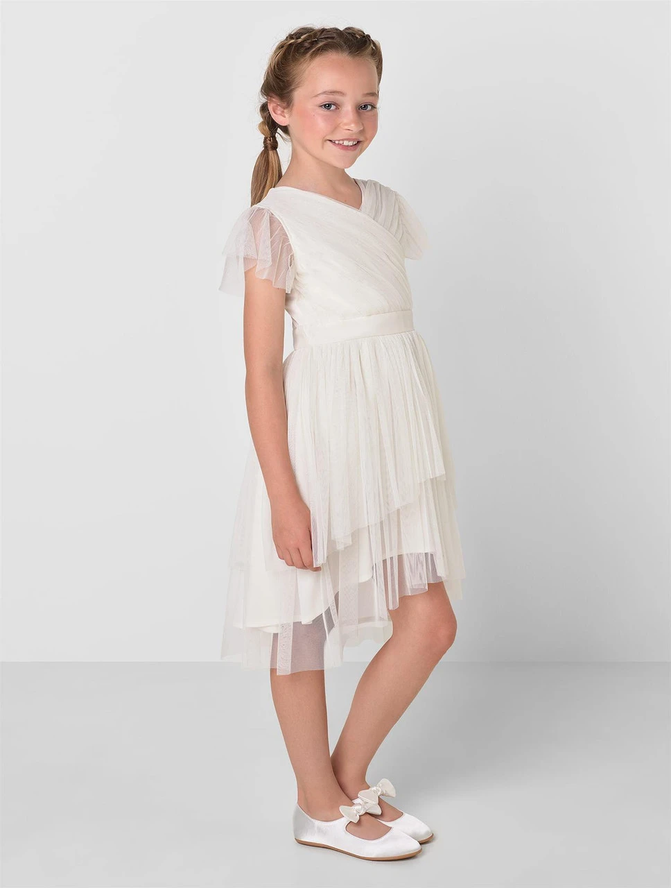 Sustainable Ivory Flower Girls Dress - Annabel 4 Sustainable Ivory Flower Girls Dress - Annabel - Image 2