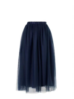 Girls Classic Navy Maxi Skirt - Willow