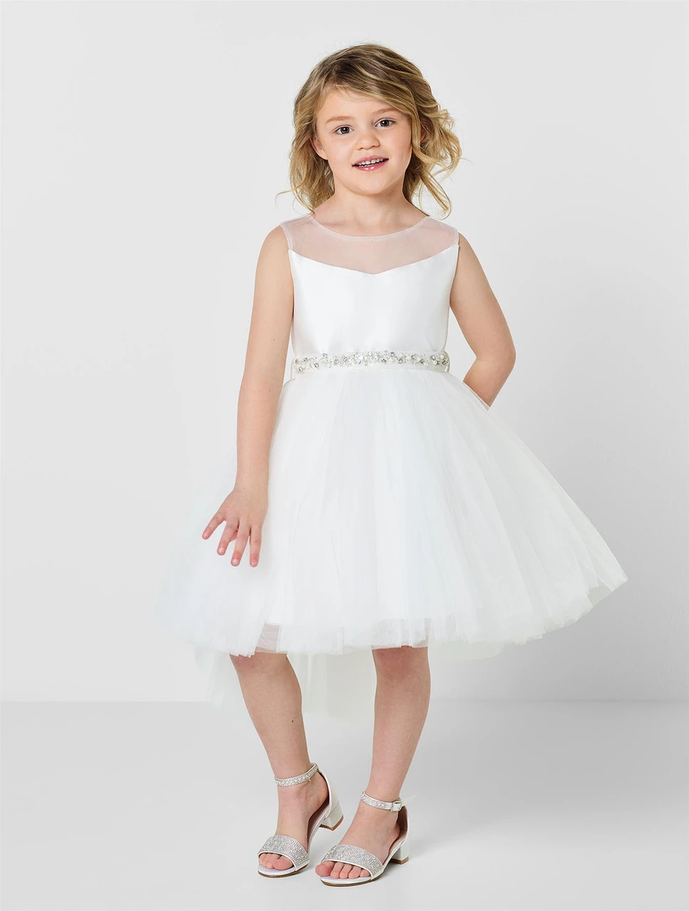 Ivory Flower Girls Dress - Evie 4 Ivory Flower Girls Dress - Evie - Image 2