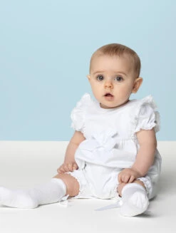 Baby Girls White Romper