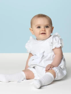 Baby Girls White Romper -Stylish Children's Clothing Store babies has 0024 17835.1619021475