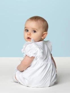 Baby Girls White Romper -Stylish Children's Clothing Store babies has 0026 51955.1619021478