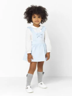 Patachou Baby Girls Blue & Ivory Outfit