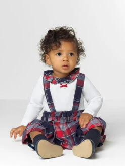 Patachou Baby Girls Tartan Outfit
