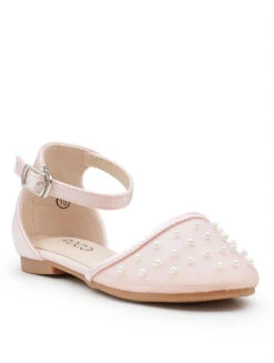 Girls Pink Prom Shoes - Calla