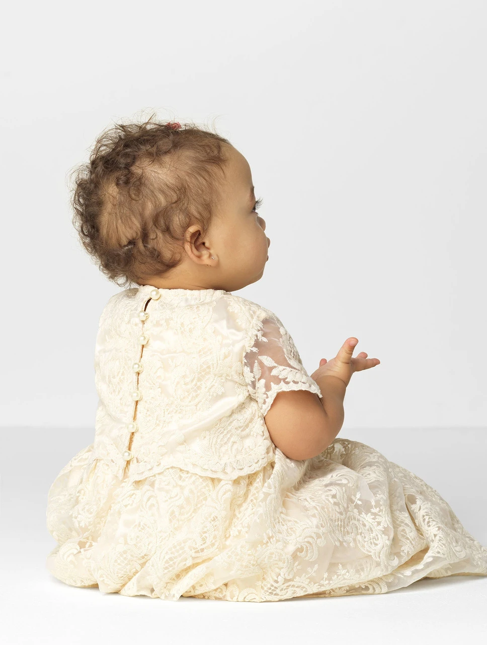 Paisley Of London Girls Antique Ivory Christening Gown 6 Paisley Of London Girls Antique Ivory Christening Gown - Image 4