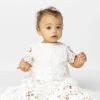 Paisley Of London Girls White Christening Gown -Stylish Children's Clothing Store chay bow alba 0027 97034.1619021513