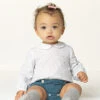 Ancars Baby Girls White & Green Romper -Stylish Children's Clothing Store chay bow alba 0044 49844.1619021512