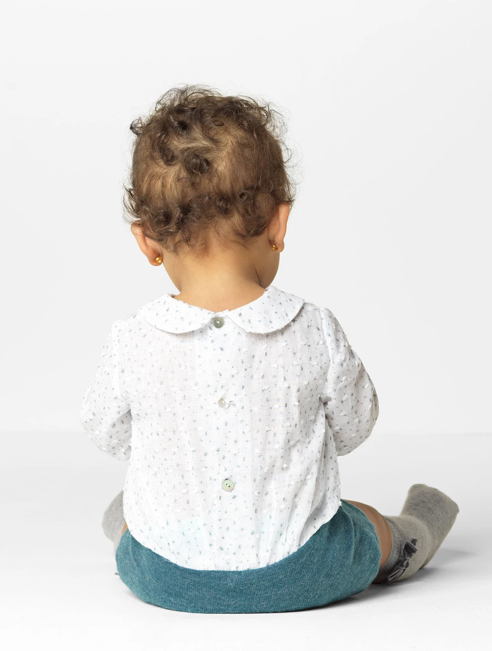 Ancars Baby Girls White & Green Romper 4 Ancars Baby Girls White & Green Romper - Image 2