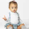 Ancar Baby Girls White & Green Outfit