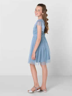 Girls Blue Sustainable Bridesmaid Dress - Chelsea -Stylish Children's Clothing Store chelsea cb 04 18300.1657300148