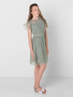 Girls Green Sustainable Bridesmaid Dress - Chelsea -Stylish Children's Clothing Store chelsea fg 02b 80213.1657300147