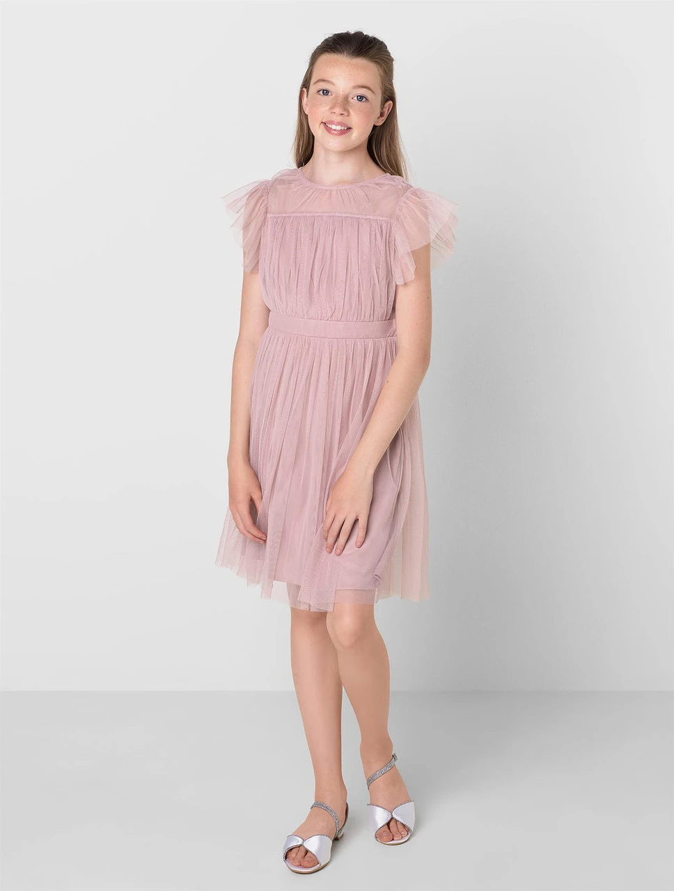 Girls Pink Sustainable Bridesmaid Dress - Chelsea 3 Girls Pink Sustainable Bridesmaid Dress - Chelsea