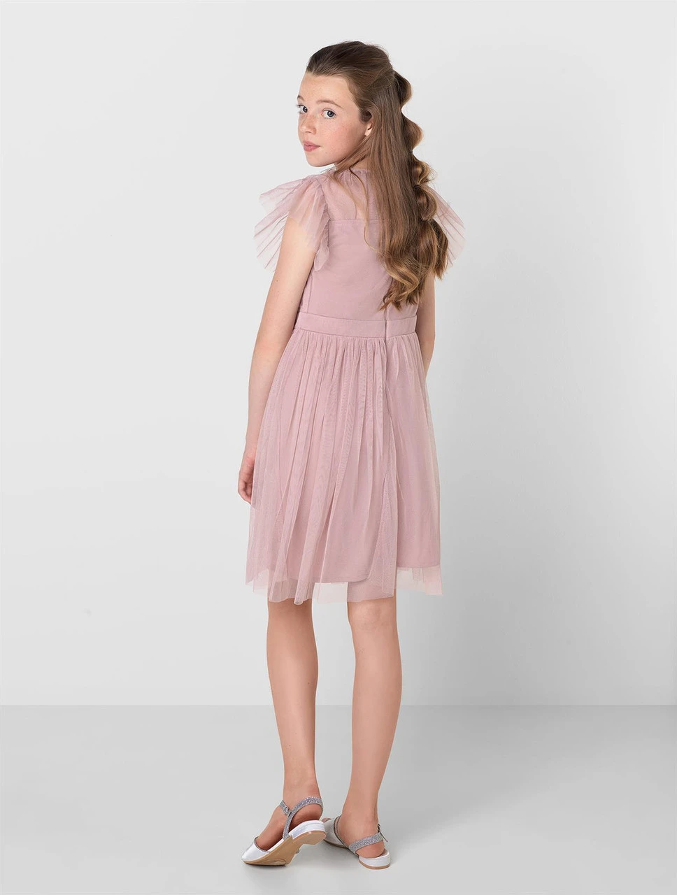 Girls Pink Sustainable Bridesmaid Dress - Chelsea 6 Girls Pink Sustainable Bridesmaid Dress - Chelsea - Image 4