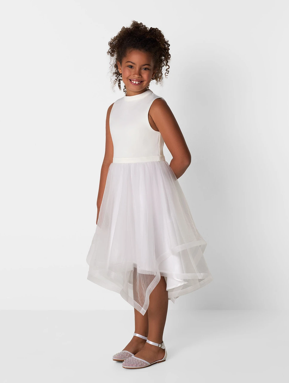 Chi Chi London Girls White Communion Dress 5 Chi Chi London Girls White Communion Dress - Image 3