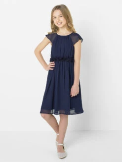 Chi Chi London Girls Navy Dress
