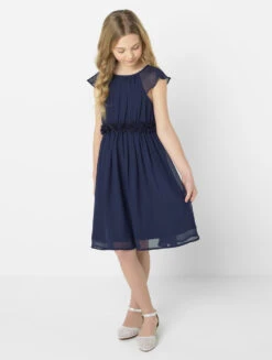 Chi Chi London Girls Navy Dress -Stylish Children's Clothing Store chichi tamatha navy 3 77624.1619021557
