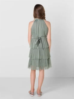 Girls Sustainable Green Party Dress - Clarice -Stylish Children's Clothing Store clarice fg 04 69405.1657300150