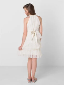 Girls Sustainable Ivory Party Dress - Clarice -Stylish Children's Clothing Store clarice iv 04 00133.1657300150